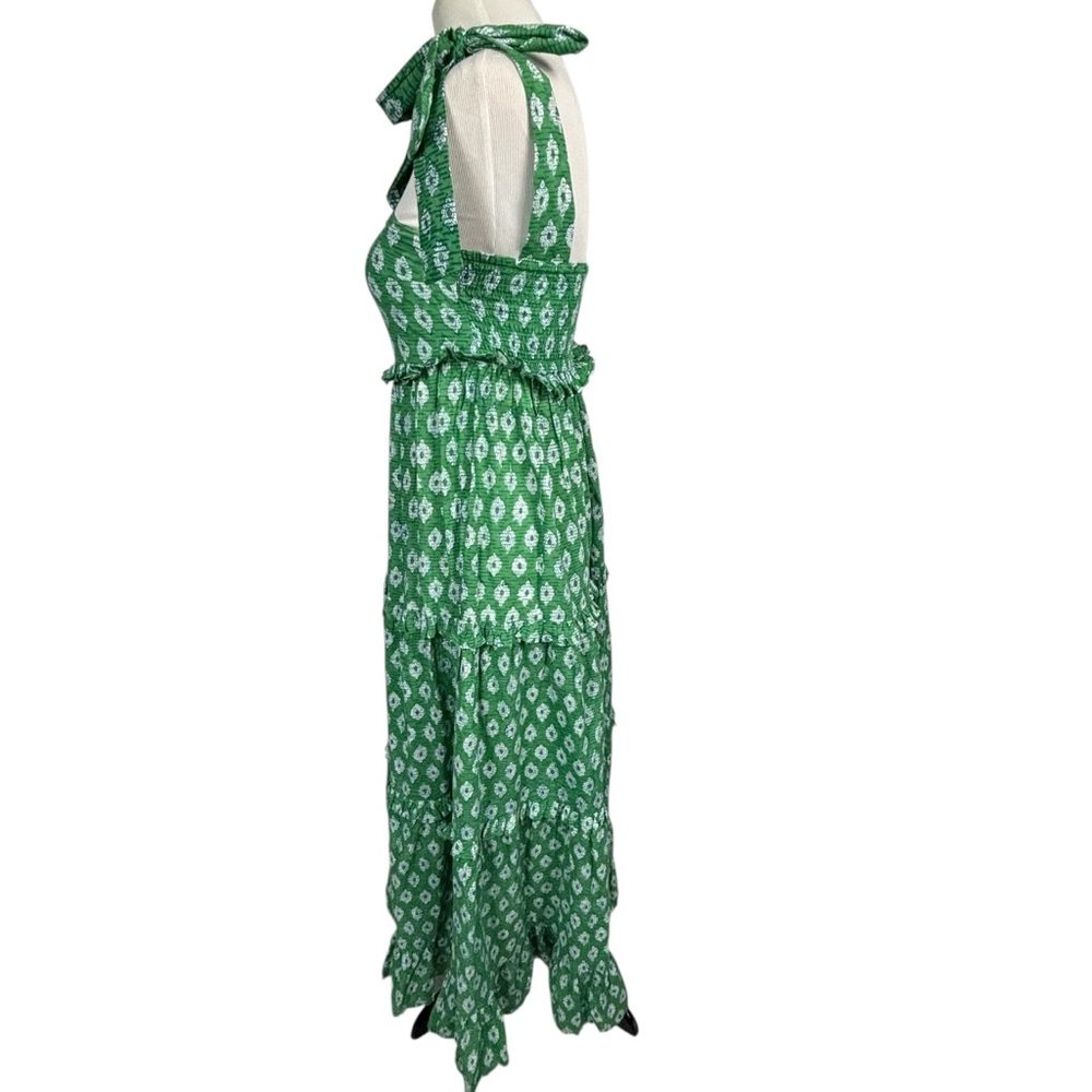 Anna Cate Eliza Green Maxi Dress Floral Summer Boho Size XS - Picture 3 of 7